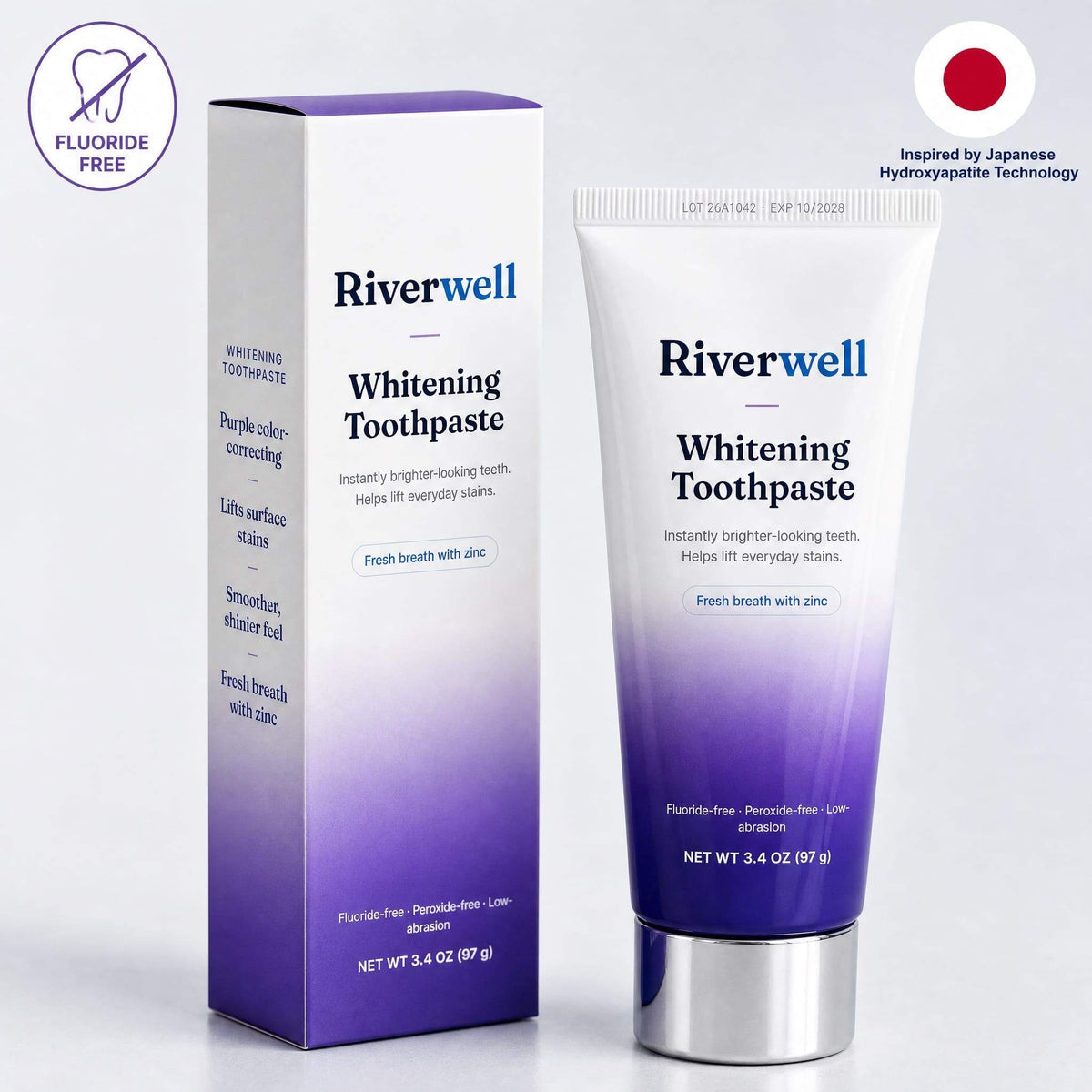 Purple Whitening Toothpaste – Instantly Whiter. Results That Last.