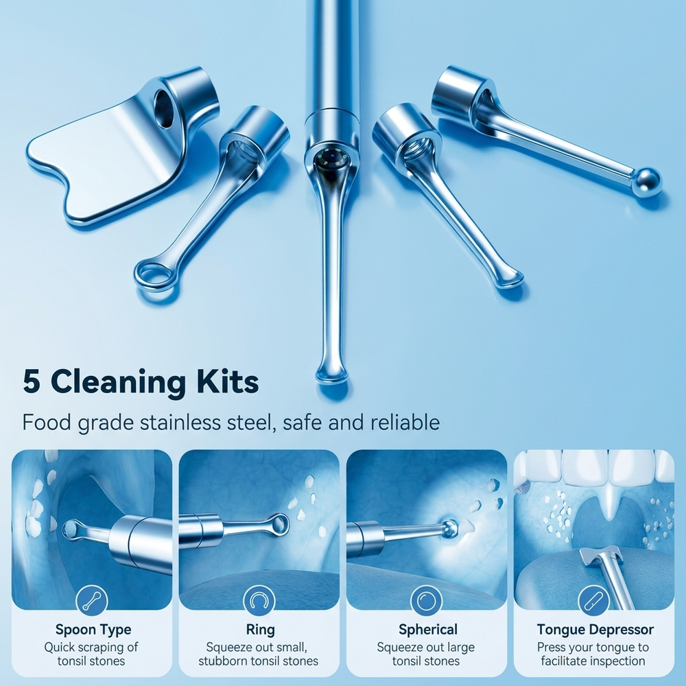 Tonsil Stone Removal Complete Kit & Camera UHD